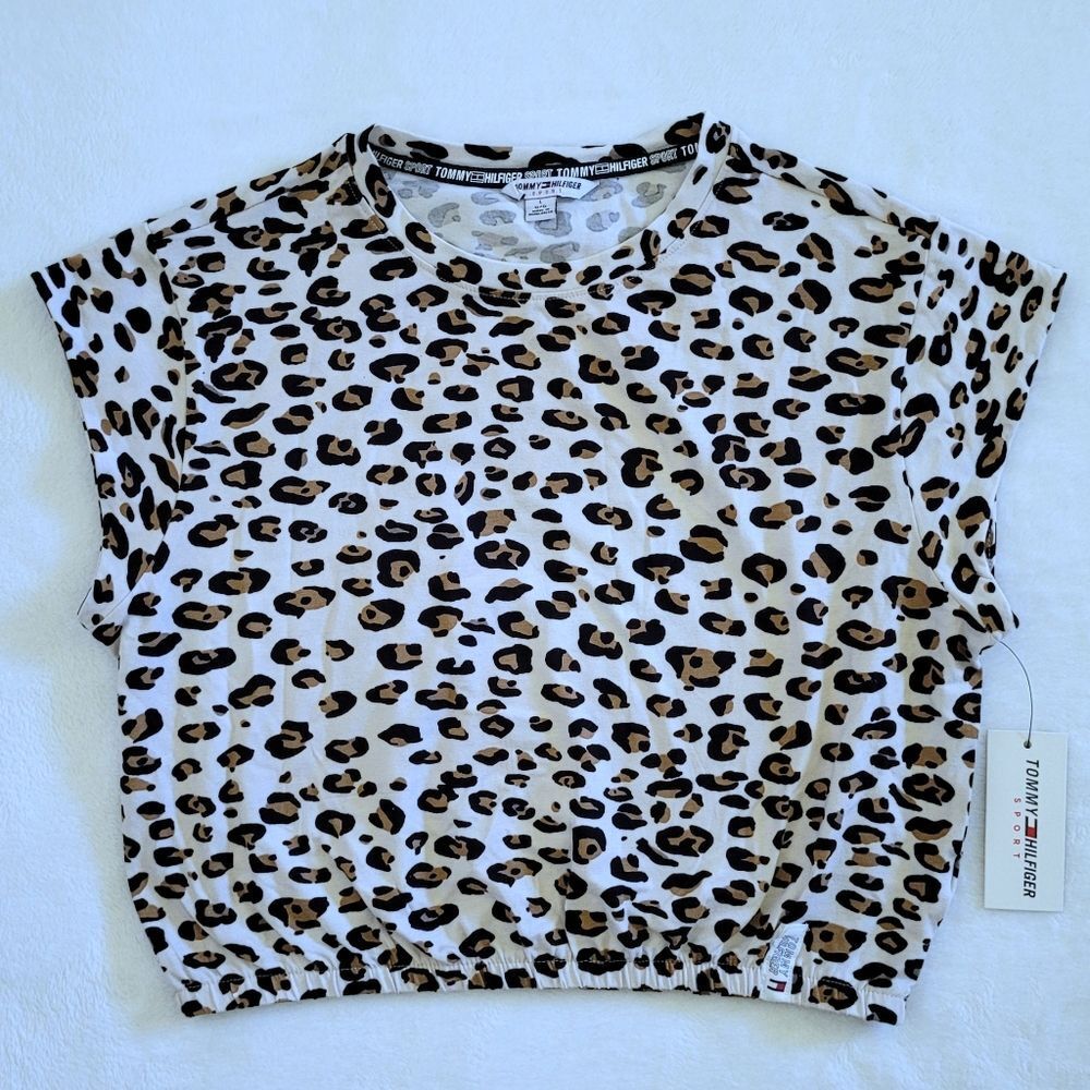 ✨️HP✨️ Tommy Hilfiger Sport🤾‍♀️ Leopard🐆 Print Top - NWT - Picture 12 of 15